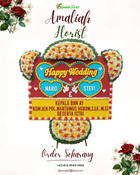Papan Bunga Pernikahan Tembongwah